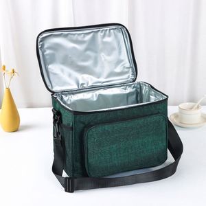 Large Capacity Oxford Cooler <b>Bag</b> with Shoulder Strap for Office Workers Use - Product Image 1