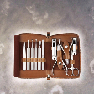 Custom Logo Stainless Steel Nail Kit Cuticle Nipper 5-in-1 Nail Clipper Nail <b>File</b> Durable Design Luxurious Gift <b>Box</b> Packaging - Product Image 3