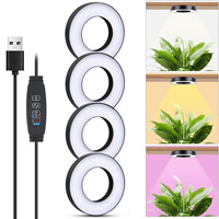 Lampe de croissance intelligente LED pour plantes en pot Support mural pour fleurs succulentes en pot Lampe de remplissage hydronique montée au plafond à spectre complet