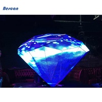 Cabina portátil con forma de diamante personalizada, pantalla LED para club nocturno
