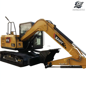 Excavadora de cadenas usada SANY 75, de segunda mano, marca original china, excavadora de cadenas pequeña de 7.5 toneladas, excavadora usada. - Product Image 1