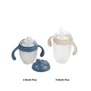 Dental Care 160ml 240ml Heat Resistant Refillable Trainer Cup Silicone Feeding Bottle For 4 Month 9 Month+ Baby
