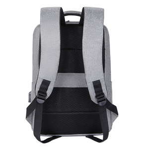 Laptop <b>Backpack</b> <b>Men</b> Large Capacity Business Travel With Usb Charging Port Solid Color Blue Casual Style For Work And School - Product Image 3