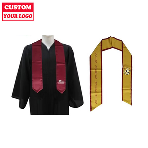 Diseño libre personalizado impreso estola de graduación <span class=keywords><strong>en</strong></span> blanco al por mayor de calidad superior estola de banda de Graduación - Product Image 1