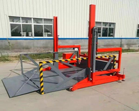 Plateforme mobile de chargement et de déchargement robuste, rampe hydraulique pour conteneurs avec hauteur réglable et pont antidérapant