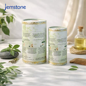 Envase de Cartón Kraft Ecológico con Logotipo Personalizado para Champú y Loción, Caja de Embalaje Cilíndrica, Envase Rígido de Papel para Té - Product Image 2