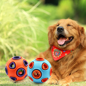Hersteller Neue <span class=keywords><strong>Design</strong></span> Durable Hund Spielzeug Ball Hund Kauen Spielzeug mit Glocke und Licht - Product Image 1