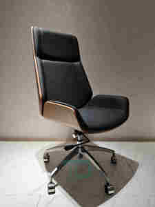 Foshan <span class=keywords><strong>chaise</strong></span> de <span class=keywords><strong>bureau</strong></span> Design à la mode avec accoudoir pivotant en cuir Pu <span class=keywords><strong>Vintage</strong></span> appui-tête tournant pour la maison chambre invité patron exécutif - Product Image 3