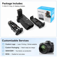 Poignée verticale BG-E11 anti-fatigue pour appareil photo numérique Canon EOS 5D Mark III 5DS 5DSR LP-E6