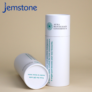 Empaquetado personalizado de lámina dorada, cilindro de tubo de papel cosmético, producto de realce blanco, caja de tubo de papel Kraft - Product Image 2