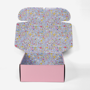 Boîtes d'expédition carrées personnalisées en carton ondulé pour petits articles, avec impression numérique et motif pieuvre en relief - Product Image 1