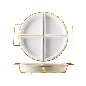 Plateau à fruits et à en-cas créatif et portable à 3/4 compartiments, séparateur <span class=keywords><strong>de</strong></span> compartiments, plateau à dessert, plateau à bonbons, plateau à noix - Product Image 6