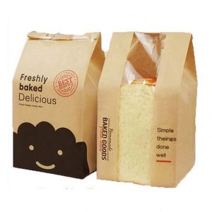 Manufacture Custom Printed Paper Bread Bags with clear <b>Window</b> - Product Image 3