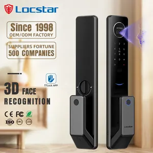 Locstar TTlock Face Scene Smart WiFi Digital Door Lock Code Card Smartphone Unlock Fingerprint Fully Automatic Smart Door Lock