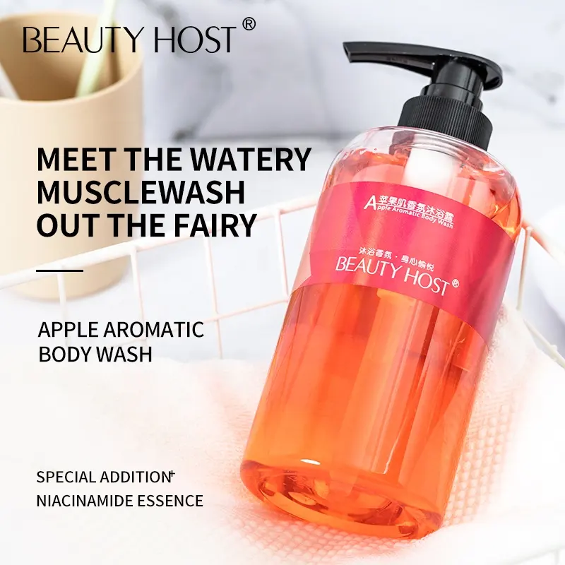 Cheap wholesale Natural Organic Apple Aromatic Bath Soap Body Wash OEM Wholesale Liquid Skin Whitening Shower Gel