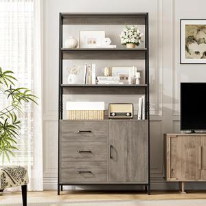 Usine 4-Tier Libre Debout Haute Armoire De Rangement Huche Armoire Tiroirs Échelle Étagères En Bois Baker Rack pour Cuisine - Product Image 3