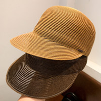 Sombreros de Paja Personalizados al por Mayor, Estilo Panamá, Parte Superior Plana, Protección Solar para Verano, Playa y Aire Libre, para Mujer