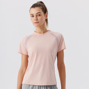 Top deportivo al aire libre <span class=keywords><strong>para</strong></span> <span class=keywords><strong>mujer</strong></span>, <span class=keywords><strong>camiseta</strong></span> transpirable <span class=keywords><strong>de</strong></span> secado rápido con cuello redondo <span class=keywords><strong>de</strong></span> seda helada, ropa <span class=keywords><strong>de</strong></span> Yoga con pantalla solar ajustada - Product Image 3