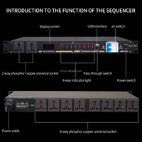 TNH Controlador de Secuenciador de Potencia de 8 + 2 Salidas, Acondicionador con Interruptor de Aire, Fuente de Alimentación LED para Equipos de Audio, 2 Salidas