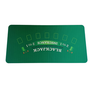 Custom Size 100x100 Texas Hold'em Casino <strong>Rubber</strong> Table Top Melamine Material for <strong>Blackjack</strong> and Poker Play Entertainment Use - Product Image 1