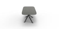 Ensemble de table à manger extensible en céramique pour le marché européen, avec pieds en métal et plateau en céramique sinterisée de 12 mm, effet marbre