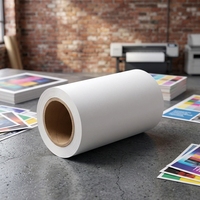 Papier autocollant imprimable jet d'encre, grand rouleau, blanc brillant, écologique, recyclable, imperméable, personnalisable