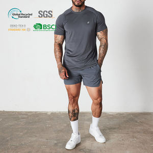 قميص رياضي رجالي من البوليستر والسباندكس خفيف الوزن وسريع الجفاف للتدريب واللياقة البدنية من ODM HUCAI - Product Image 3