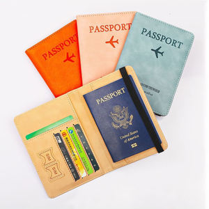 Funda para <span class=keywords><strong>pasaporte</strong></span> de viaje de cuero PU delgada al por mayor funda para tarjetero de precio barato - Product Image 3