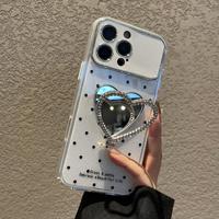 Étui de téléphone avec porte-cartes en diamant électro-plaqué à motifs de personnages de dessins animés multicolores pour les séries 17 16 15 14 13 Pro Max