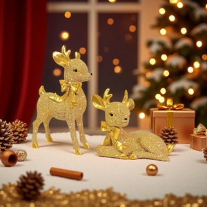 Gold <strong>Painted</strong> <strong>Deer</strong> Resin Crafts Home Decoration Accessories Decor Luxury <strong>Deer</strong> Display for Decorating - Product Image 6