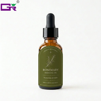 Étiquettes cosmétiques personnalisées, autocollants découpés, forme arquée, étiquette pour flacon d'huile essentielle de romarin, vinyle vert mat, emballages en vrac