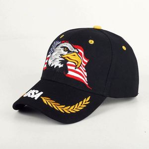 Casquette de baseball brodée d'un aigle et d'un drapeau américain, style créateur, vente en gros pour fabricants, OEM, États-Unis - Product Image 4