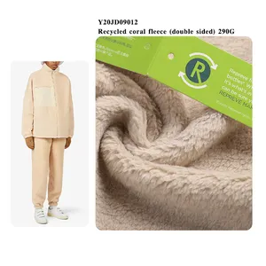 Factory Supply Home Textile Flanell stoff 100% Recycling Polyester Doppelseitig gebürstet Mikro faser Coral Fleece Stricks toff