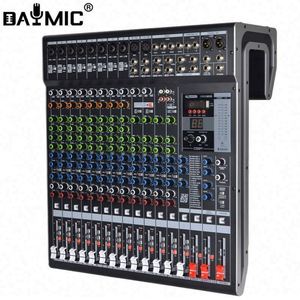 Console de mixage professionnelle OTG PQ à 12/16 canaux, DSP 99, effets de réverbération USB, mixeur audio - Product Image 1