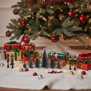 11Pcs Giáng Sinh Ngôi Nhà Làng Xây Dựng Ngôi Nhà Nhỏ Làng Đèn Đường Mini Cây Giáng Sinh Trang Trí Thiết Lập - Product Image 4