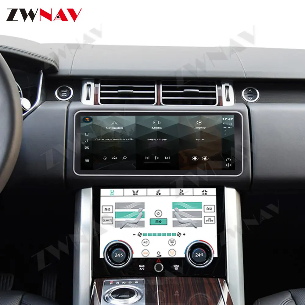 ランドローバーヴォーグL4052013-2017Androidマルチメディアカーラジオ用ZWNAV工場価格カープレイGPSナビゲーションカープレイ