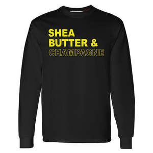 T-shirt à manches longues en beurre de karité et champagne, vêtements promotionnels - Product Image 2
