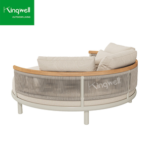 Chaise longue <span class=keywords><strong>de</strong></span> jardin moderne en <span class=keywords><strong>aluminium</strong></span> avec <span class=keywords><strong>design</strong></span> réglable résistant aux UV pour la détente en cour, la piscine et le bronzage - Product Image 2