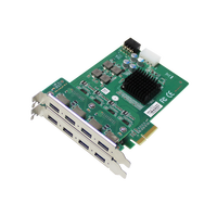 Carte PCI Express X4 8 ports USB3.0 interne avec 4 contrôleurs Renesas pour la capture d'images et de vidéos de caméra en stock