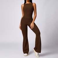 Vêtements de sport vendeurs en gros Conjuntos Deportivos Mujer 78 Polyamide et 22 Elasthanne évider Body Spandex Jumpsuit