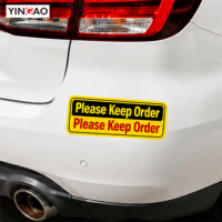 Pegatinas Resistentes a los Rayos UV Yingao, Pegatina de PVC Yingao Personalizada, Resistente al Agua, para Ventana Trasera de Coche, Camioneta, Furgoneta, Aviso de Advertencia