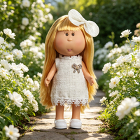 24CM Kartoffelpuppe 3 Stile Tweed-Kariertes Kleid Kawaii Rouge-Wangen Vinyl-Spielzeugpuppe Mit Geschenkbox Heimdekoration Geschenk für Mädchen