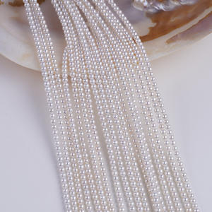 Fabricants de Zhuji, vente en gros de petites perles d'eau douce naturelles de 3 à 3,5 mm, perles colorées en chaîne pour accessoires de bijoux DIY - Product Image 2