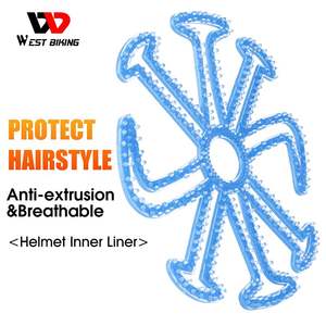 WEST BIKING-Couche intérieure respirante en silicone souple pour <span class=keywords><strong>casque</strong></span> de cyclisme, protection de la tête avec <span class=keywords><strong>coiffure</strong></span> élégante pour les sports d'équitation - Product Image 2