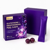 Complément Alimentaire Certifié Halal Sans Sucre pour Hommes, Boisson au Glutathion Liposomal PQQ CoQ10 Végétalienne Sans OGM, Marque Privée OEM