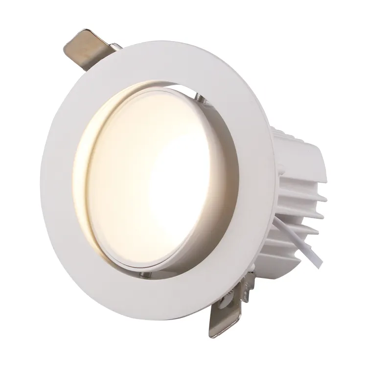 Desain Modern Dimmable Disesuaikan Tersembunyi 12W Putaran COB LED Celing Cahaya untuk Commercial Lighting