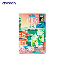 Thé au lait Matcha crémeux classique thé à bulles asiatique hypocalorique fromage cristal Boba boîte en carton emballage pour des ingrédients parfaits