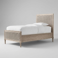 Lit double en rotin français en chêne massif, vente directe d'usine chinoise, lit double/grand lit, mobilier de chambre à coucher