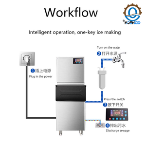 QDMECH mesin es batu otomatis, kapasitas besar pendingin cepat komersial pembuat es batu untuk toko minuman dingin - Product Image 2