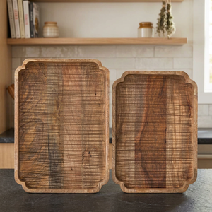 Mango Wood <b>Tray</b> With Handles, <b>Small</b> - Product Image 3